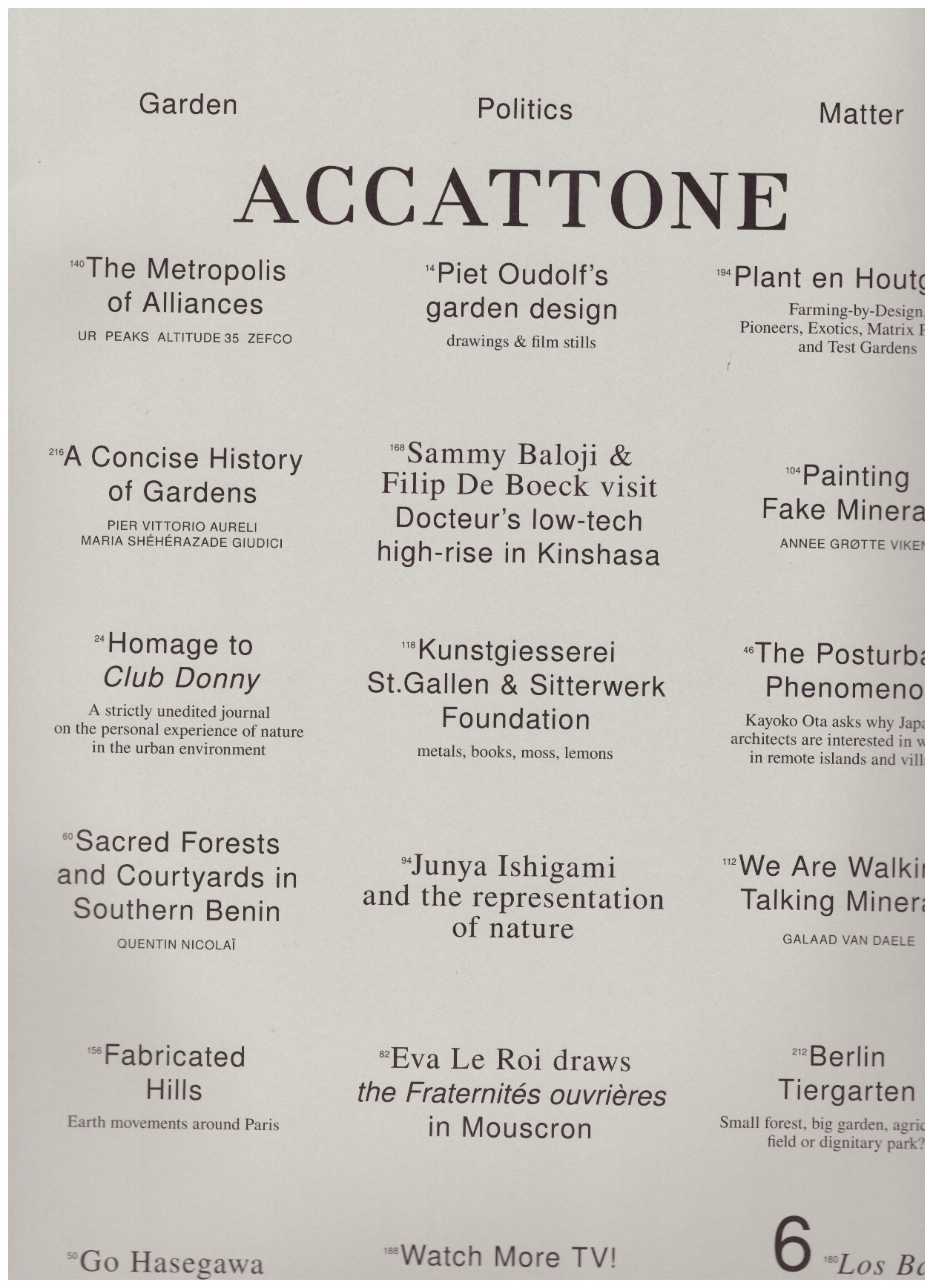 DARS, Sophie; MENON, Carlo; VAN DAELE, Galaad (eds.) - Accattone #6